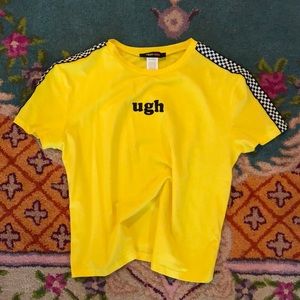 Ugh Yellow cropped tee